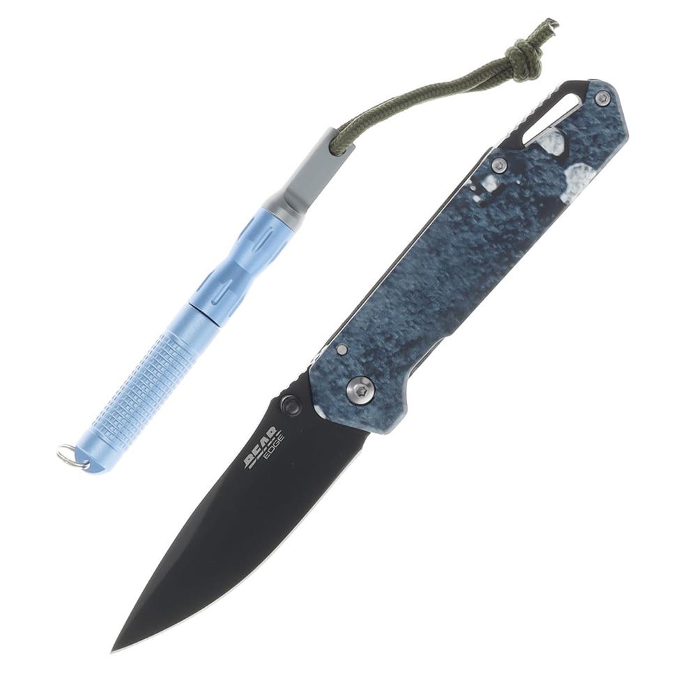 Bear & Son Edge Folding Knife 3″ Drop Point Blade Truetimber Rift