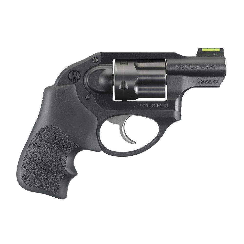 Ruger LCR Revolver 38 Spl(+P) 5rd Capacity 1.87″ Matte Black Frame Hogue Grip Front Optic CA Compliant