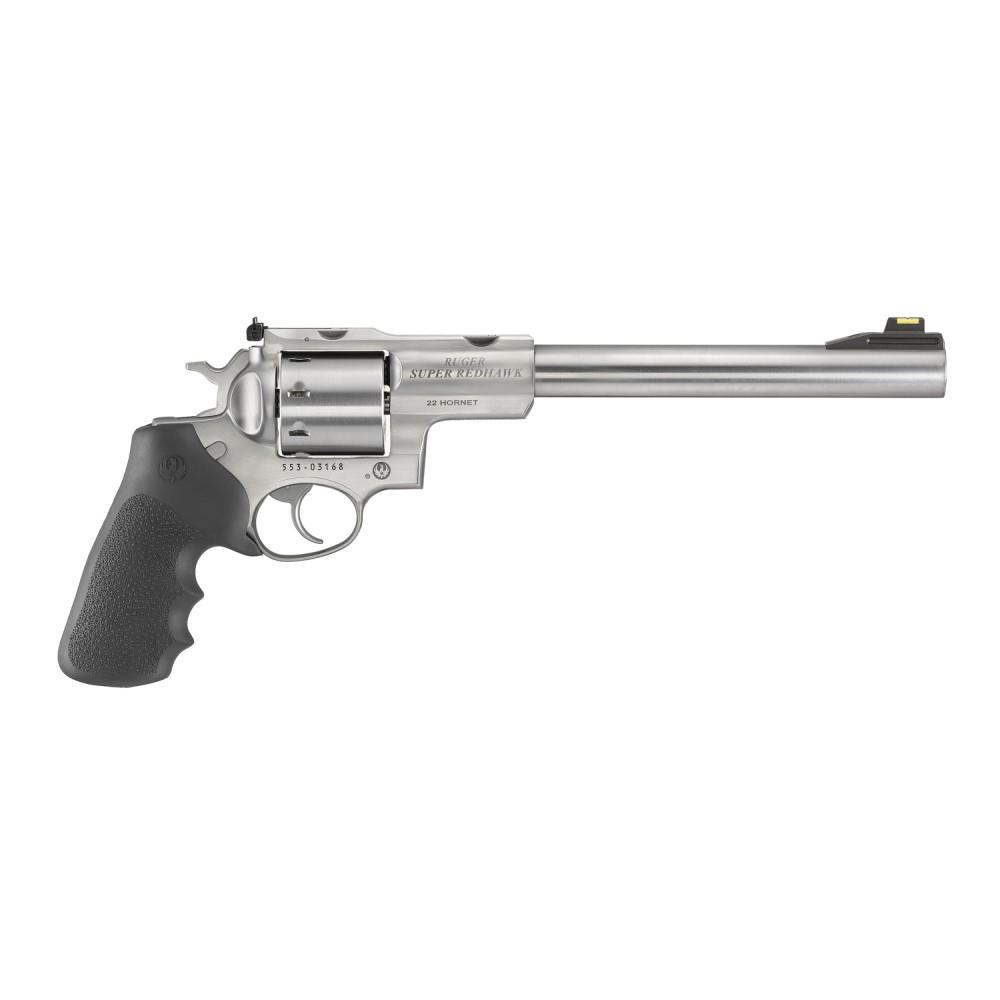 Ruger Super Redhawk Handgun .22 Hornet 8rd Capacity 9.5″ Barrel Silver with Black Grip