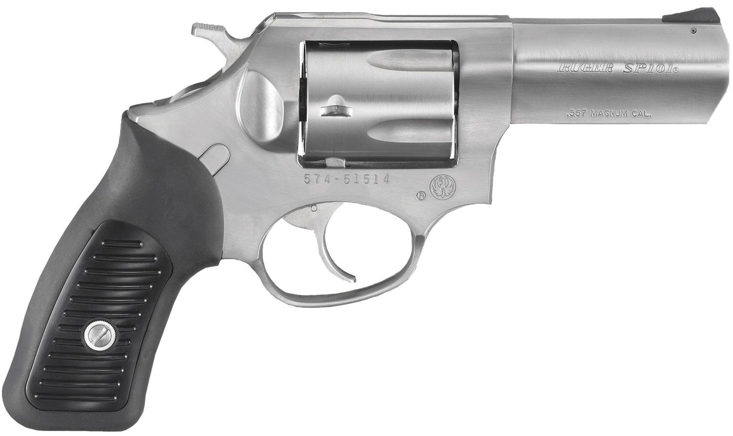 SP101 357 MAG DA REVOLVER 3″ BBL Satin STS W/HAMMER