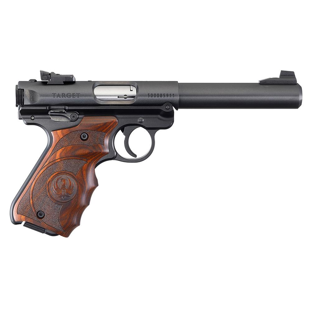 Ruger MK IV Target Handgun .22 LR 10rd Magazines(2) 5.5″ Barrel Wood Grips