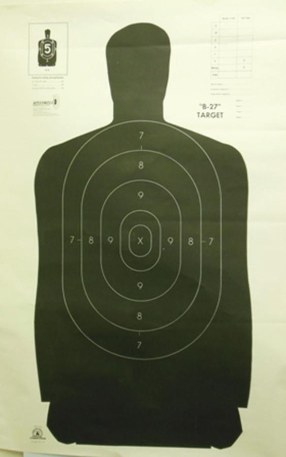 Speedwell Official NRA Police Qualification Silhouette Police Silhouette – Black – 50 yd. 24″ X 45″ 100/Pack