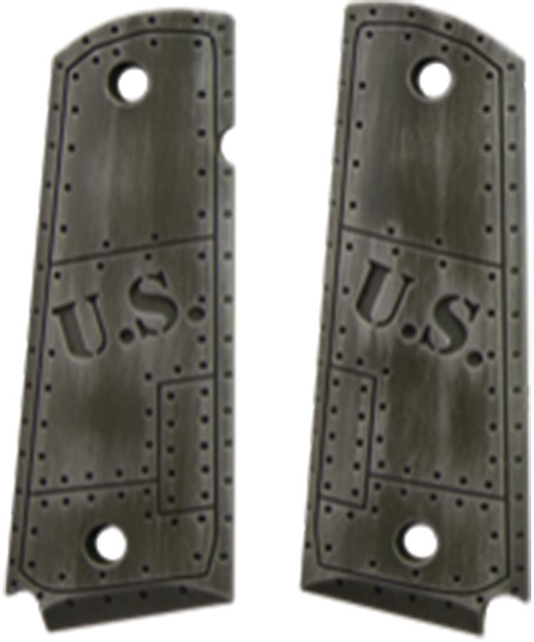 Hogue Govt. Model Aluminum – 1911 U.S. Green Distressed Grip