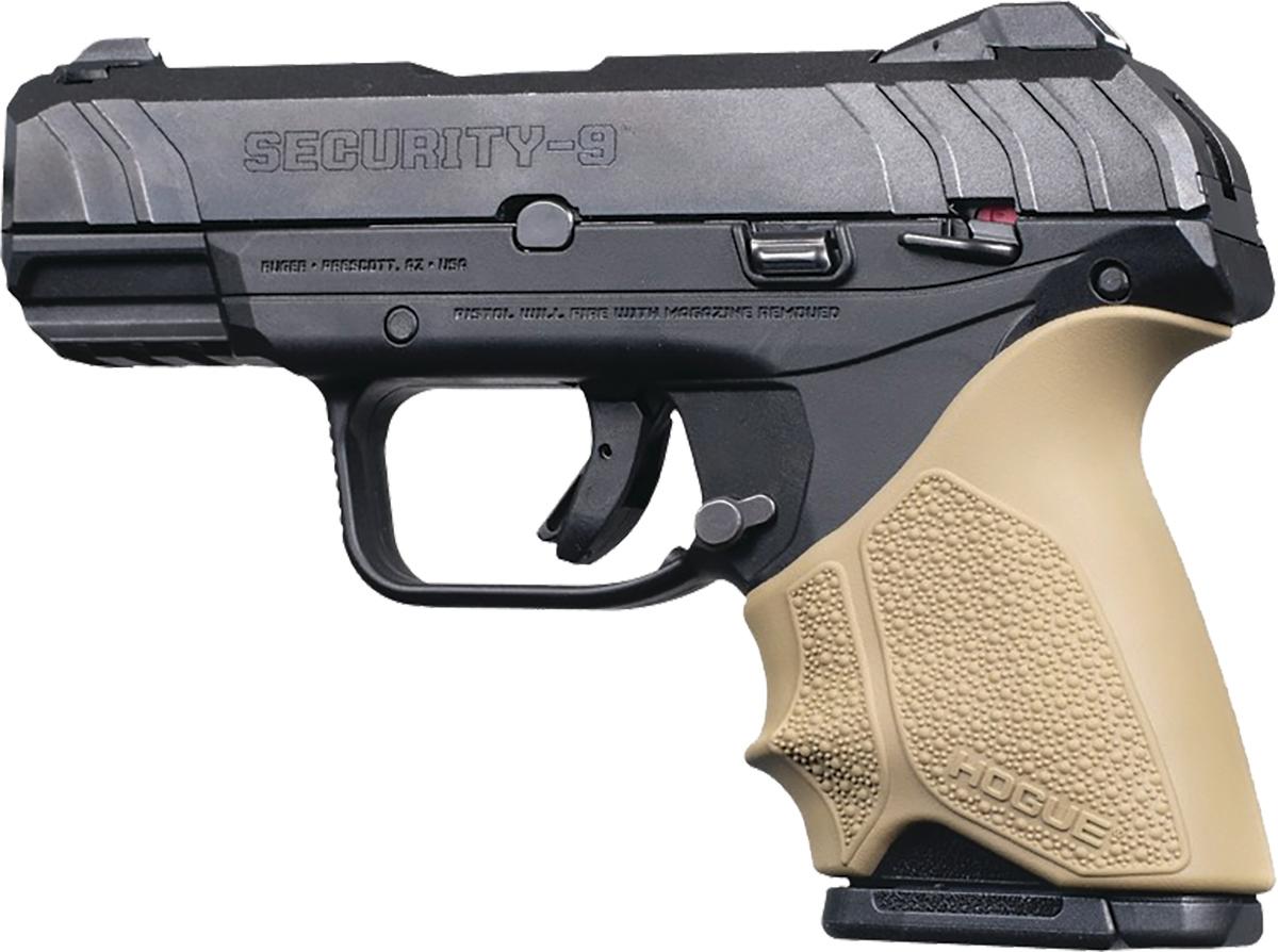 Hogue HandAll Beavertail Grip Sleeve Ruger Security 9 Compact – FDE