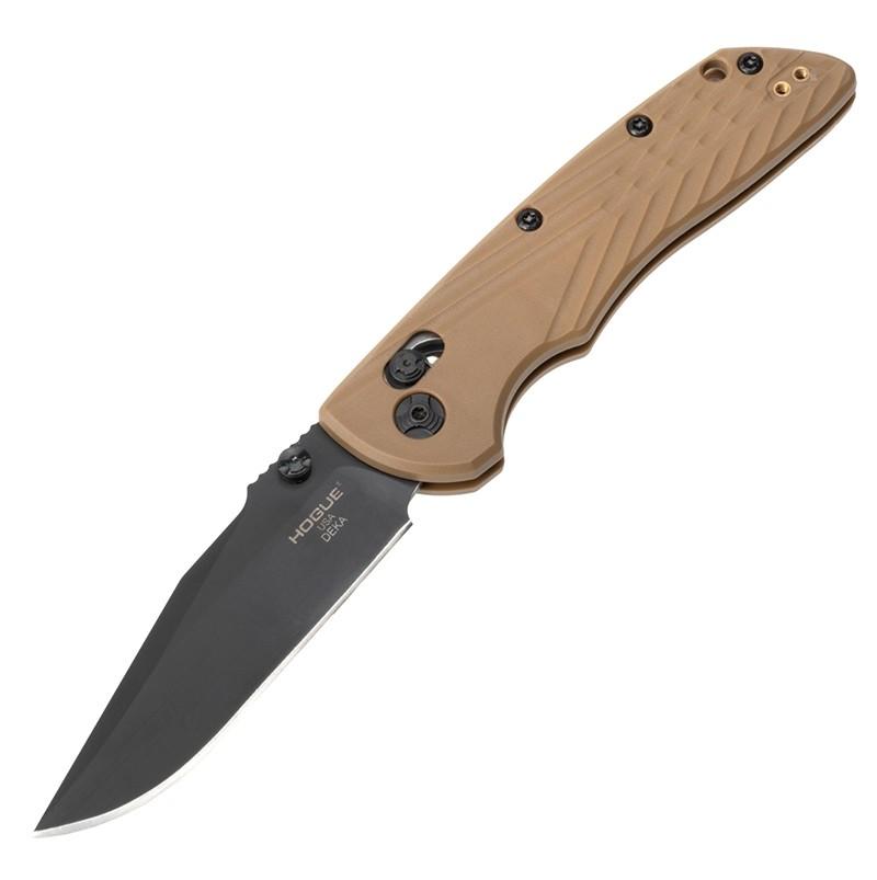 Hogue Deka Manual Folder Knife 3 1/4″ Clip Point Blade FDE