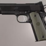 Hogue Colt Government Grips .45 1911 Rubber Grips Panels Checkered with Diamonds – OD Green