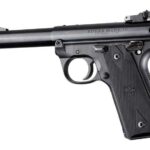 Ruger 22/45 MKIV Rubber Grip Panels Checkered W/Diamonds Black