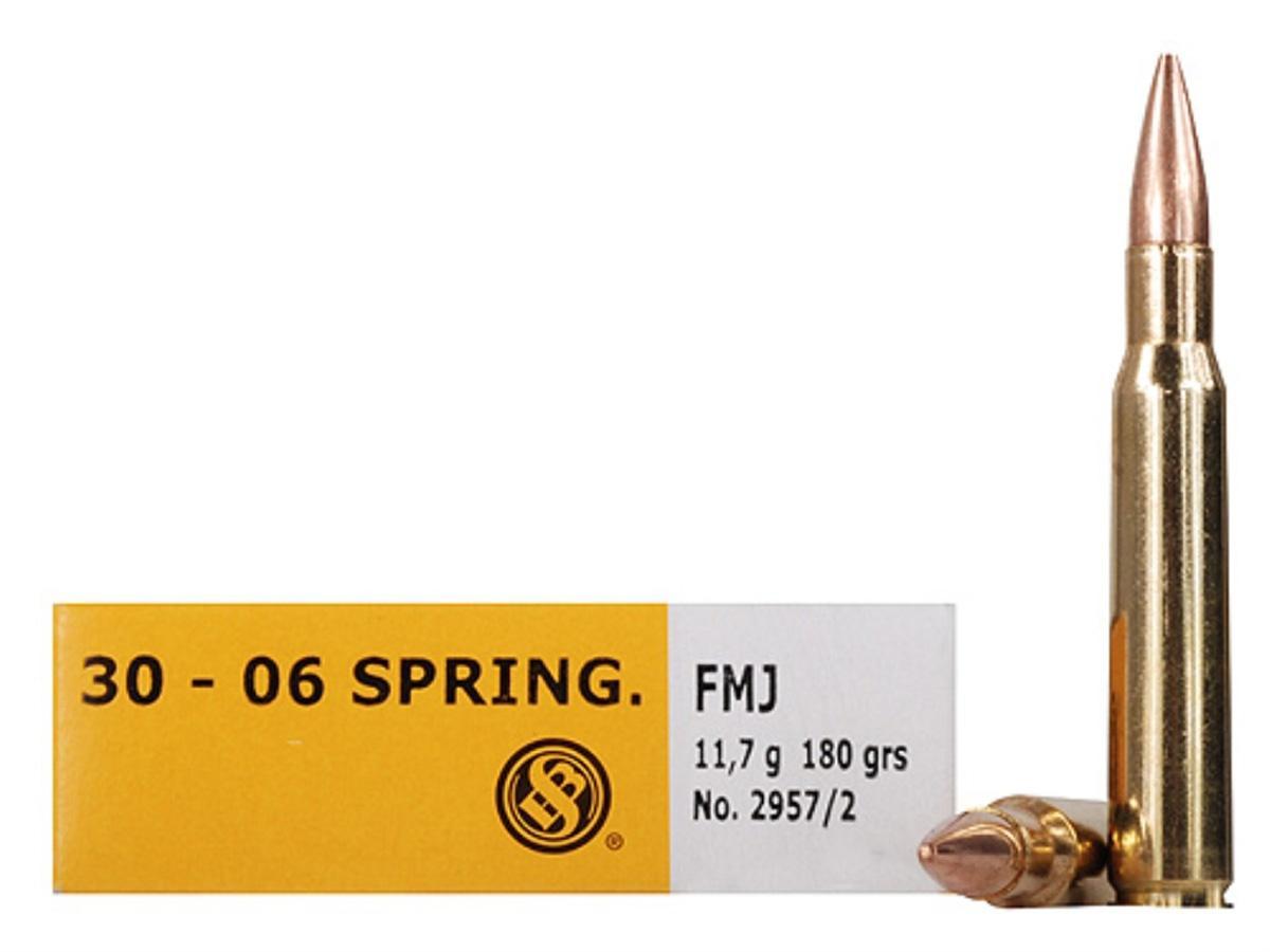 Sellier & Bellot Rifle Ammunition .30-06 Sprg 180 gr FMJ 2675 fps – 20/box