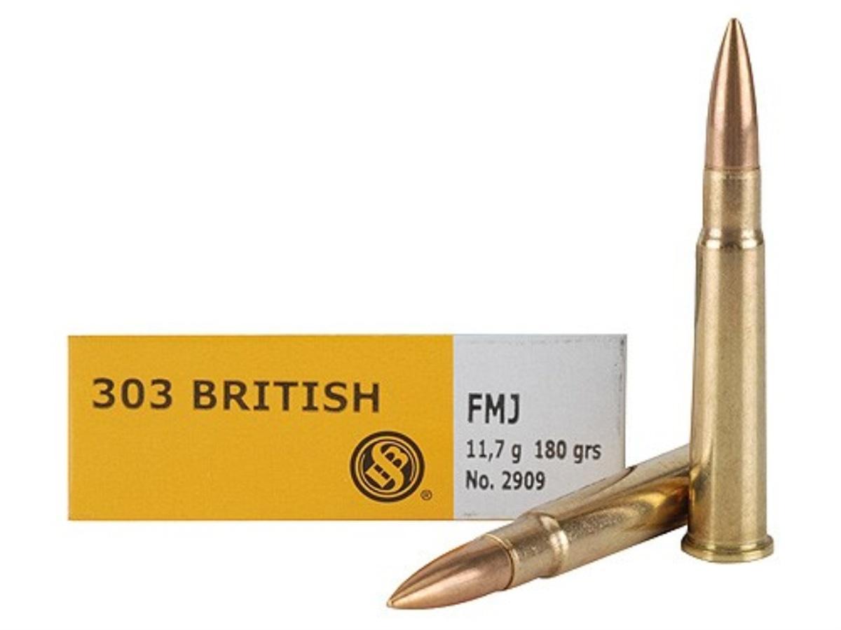 Sellier & Bellot Rifle Ammunition .303 British 180 gr FMJ 2440 fps – 20/box