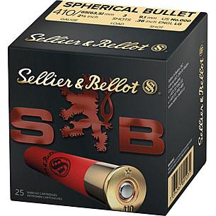 Sellier & Bellot Shotshells .410 ga 2-1/2″ 3 plts #000 1247 fps 25/ct