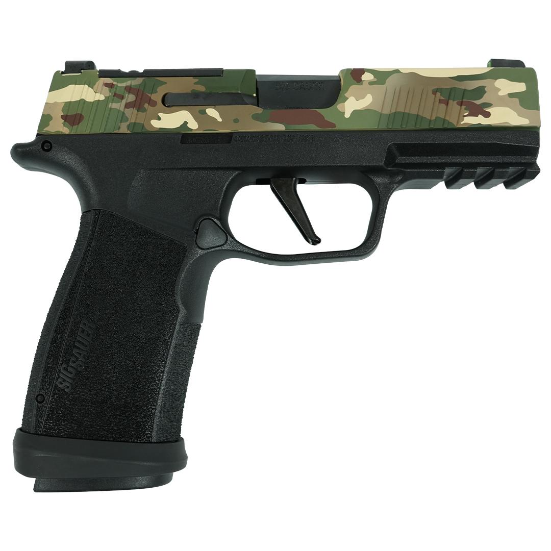 Sig Sauer P365 “MuiltiCam” XMACRO TACOPS Handgun 9mm Luger 17rd Magazines(4) 3.7″ Barrel Black Grip