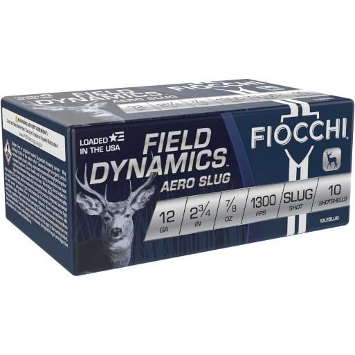 Fiocchi Aero Rifled Slug 12 ga 2 3/4″ MAX 7/8 oz Slug  – 10/box