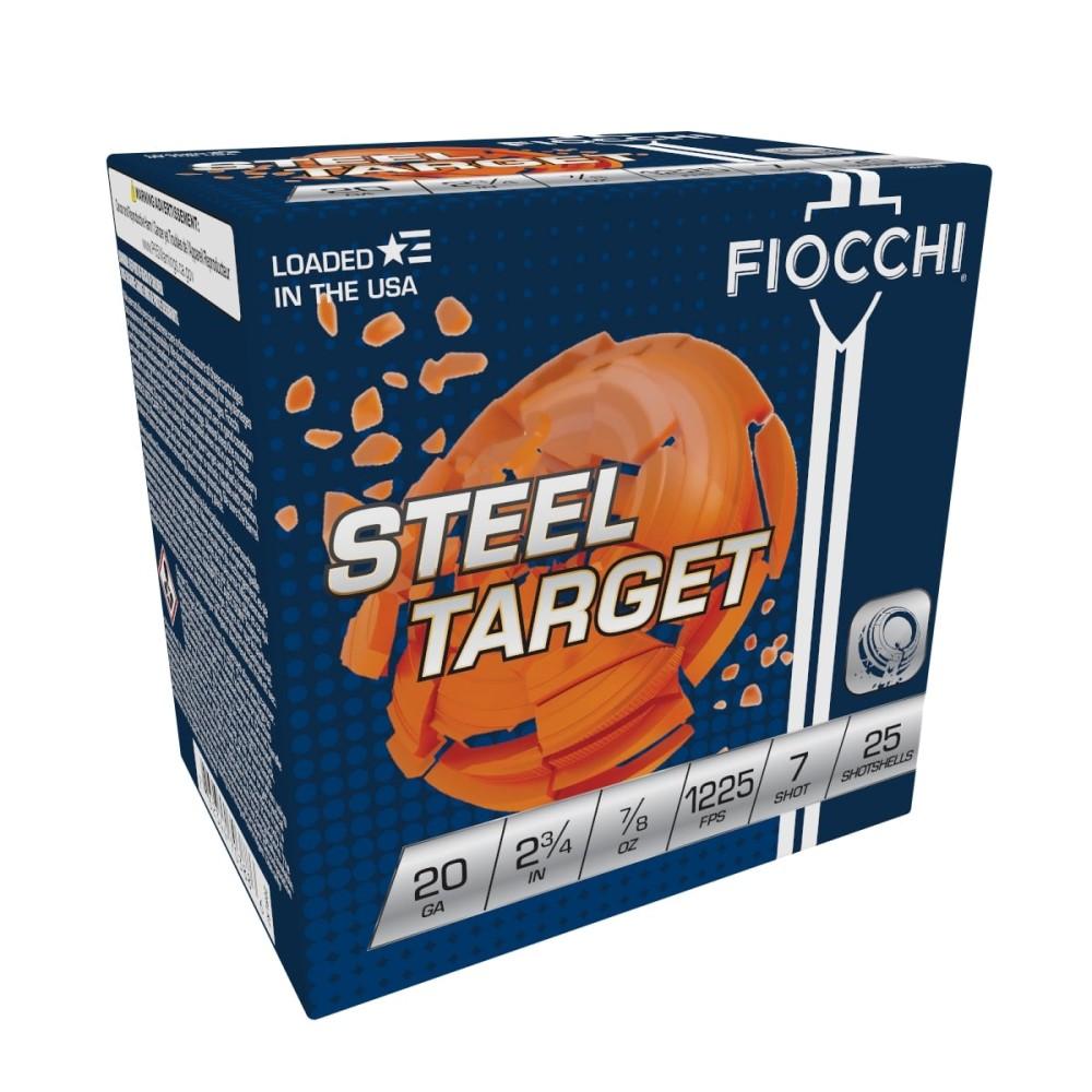 Fiocchi Steel Dove Low Recoil Shotshells 20 ga 2-3/4″ 7/8oz 1225 fps #7 25/ct