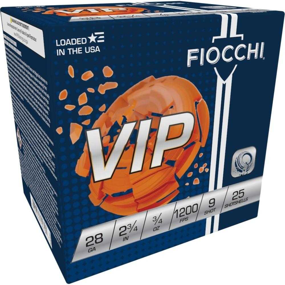 Fiocchi Exacta Target Loads 28 ga 2 3/4″ MAX 3/4 oz #9 1200 fps – 25/box