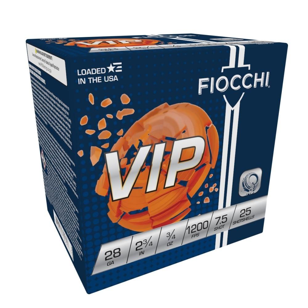 Fiocchi Exacta Target Loads  28 ga 2 3/4″  3/4 oz #7.5 1200 fps – 25/box