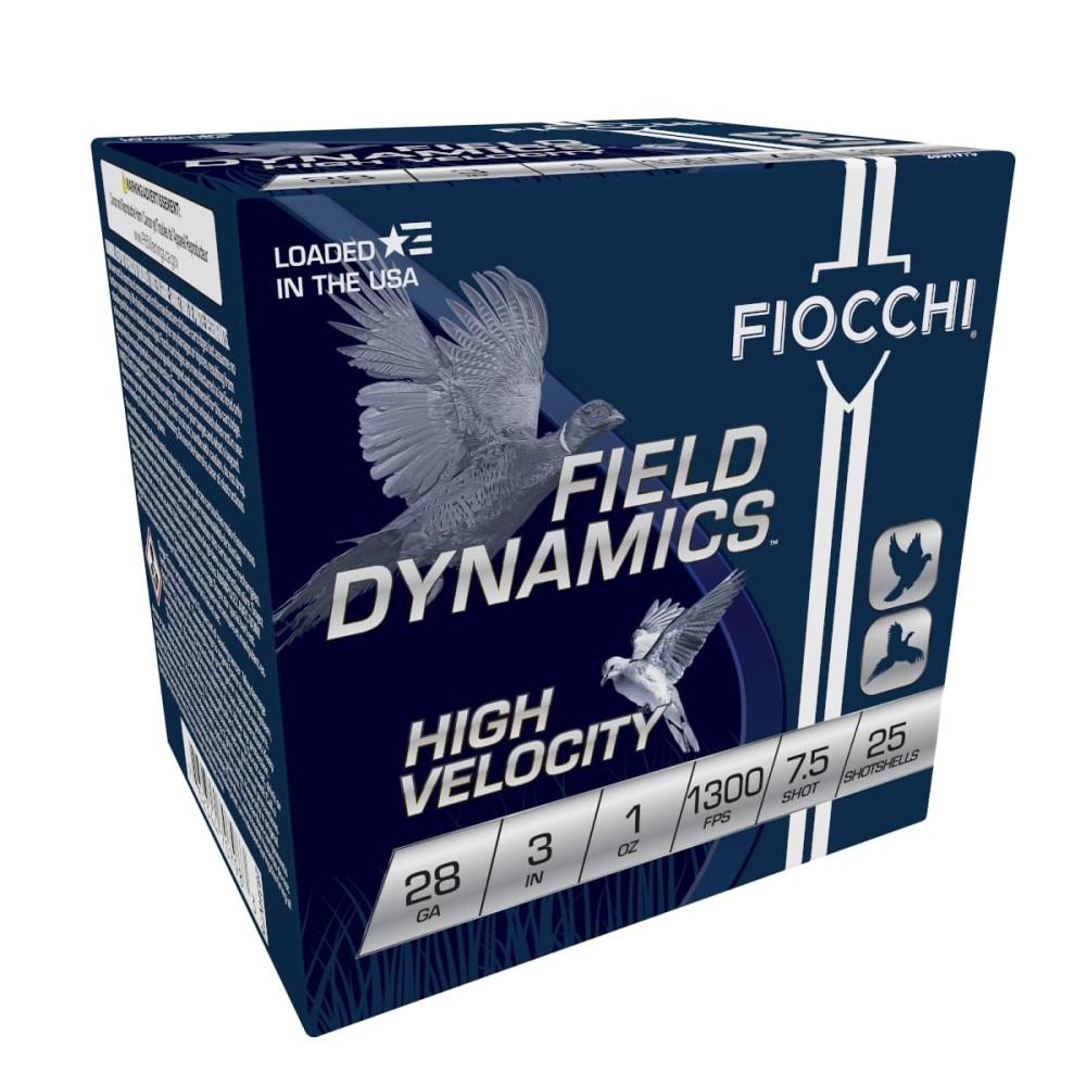Fiocchi High Velocity Shotshells 28 ga 3″ 1 oz 1300 fps #7.5 25/ct