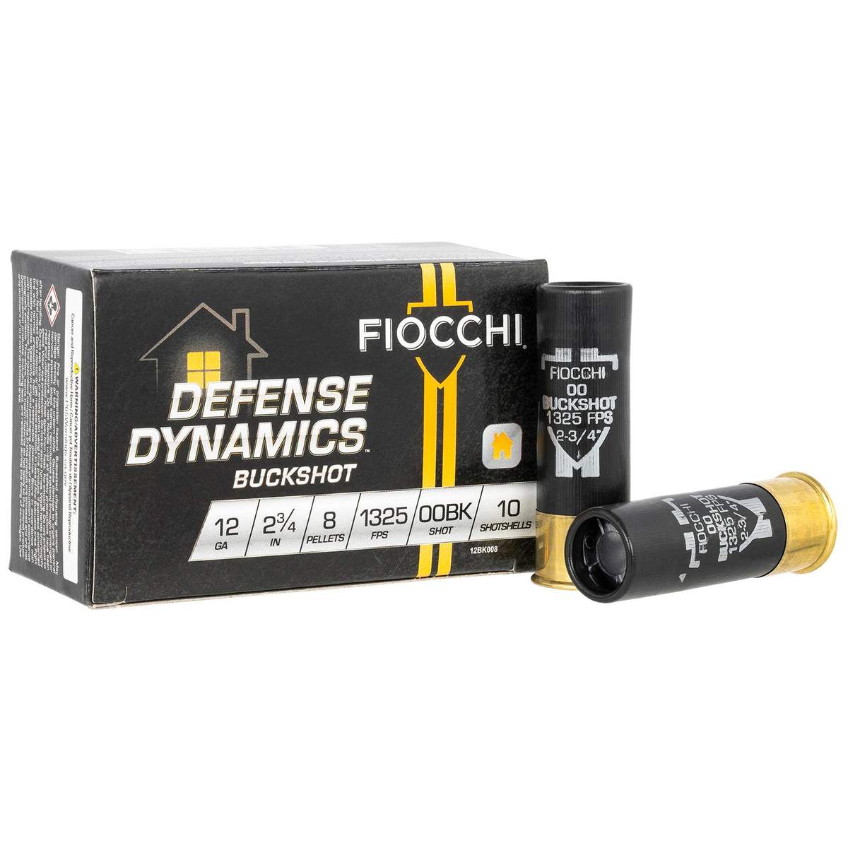Fiocchi Defense Dynamics Shotshells 12ga 2-3/4″ 8 plts 1325 fps #00 10/ct