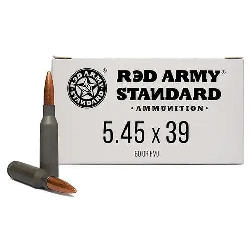Century Arms Red Army Standard Rifle Ammunition 5.45×39 60gr FMJ Lead Core 30/ct