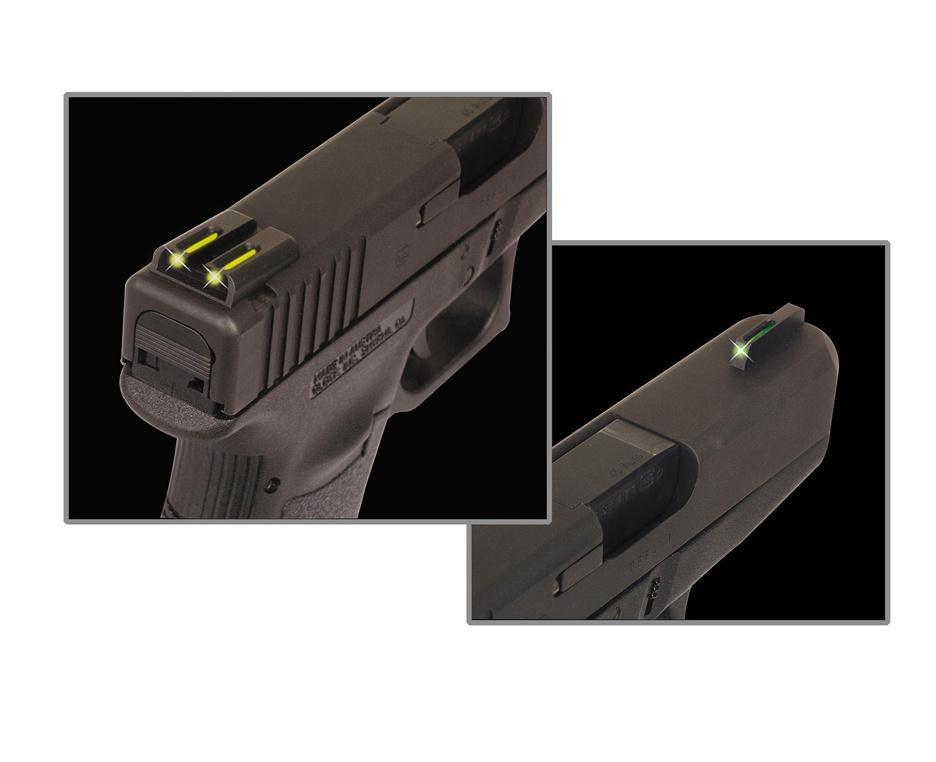 Truglo TFO Tritium/Fiber-Optic Day/Night Sights Fits S&W M&P – Front Green/Rear Yellow