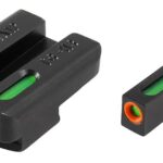 Truglo TFX Pro Tritium/Fiber-Optic Day/Night Sights Fit Walther P99/Walther PPQ – Orange Outline Front/Rear Green