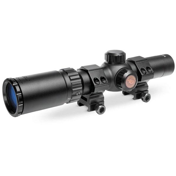 Truglo Tru-Brite 30 Hunter Rifle Scope – 1-4x24mm 30mm CIR Rings Matte Black
