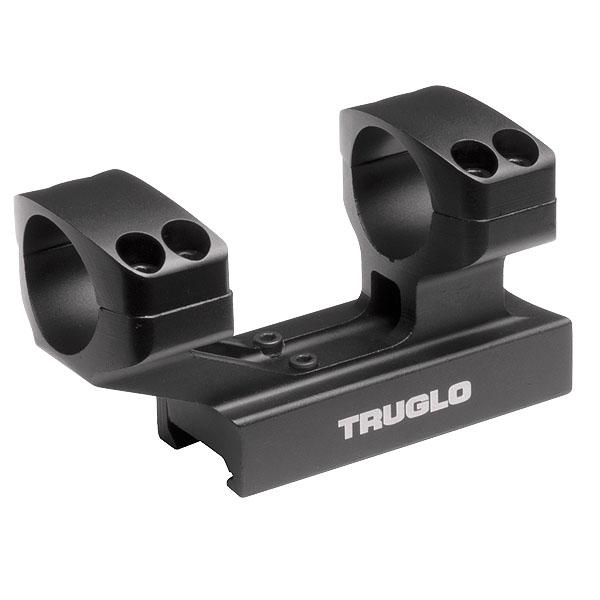 Truglo 1-Piece Reversible Picatinny/Weaver Tactical Scope Mount with 30mm Rings 1″H / 2-7/8L Base – Black