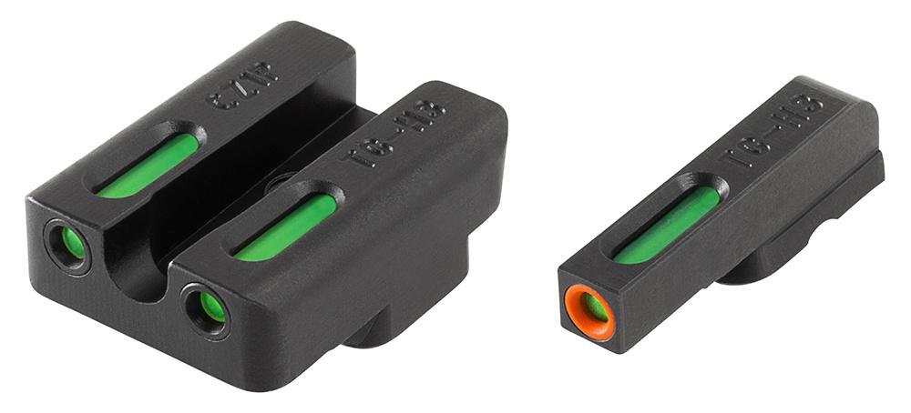 Truglo TFX Pro Tritium Fiber-Optic Xtreme Handgun Sight Set For CZ P10 – Front Orange/Green Rear