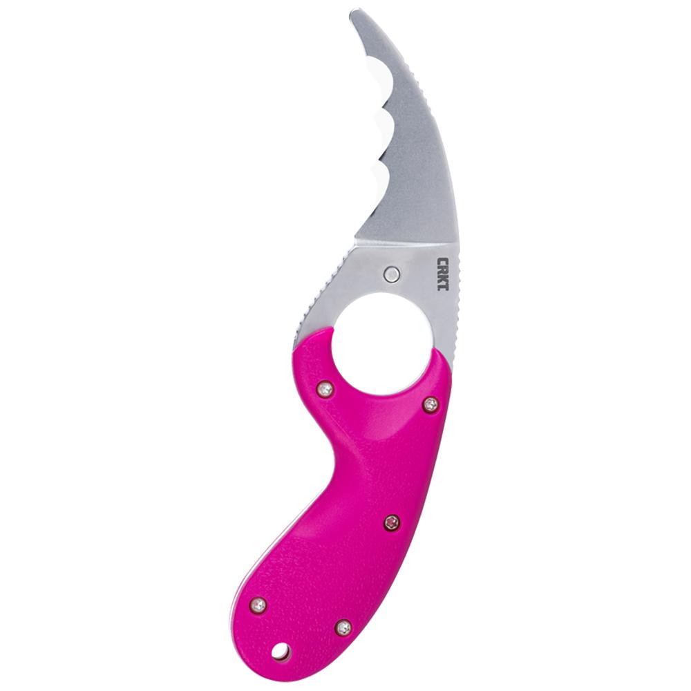 CRKT Bear Claw Fixed Knife 2-2/5″ Hawkbill Blade Pink