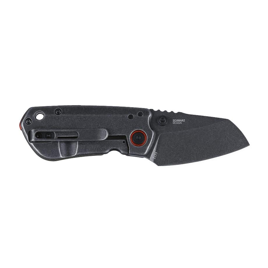 CRKT Overland Compact Folding Knife 2-1/4″ Sheepsfoot Blade Black