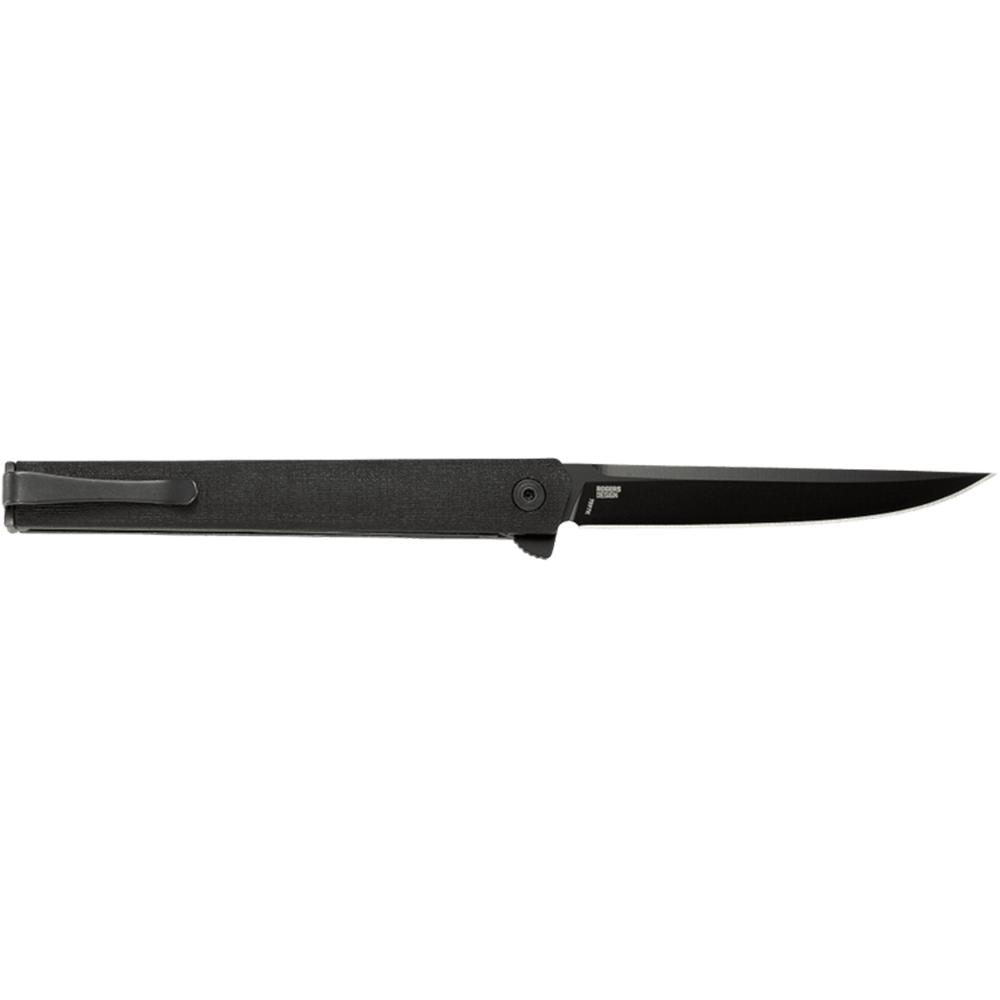 CRKT CEO Flipper Folding Knife 3-3/8″ Straight Back Blade Black