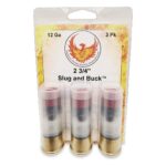 Phoenix Rising Slug & Buck Shotshell 12ga 2-3/4″ FSJ 7/8oz Slug & 6-00 Buckshot 1225 fps 3/ct