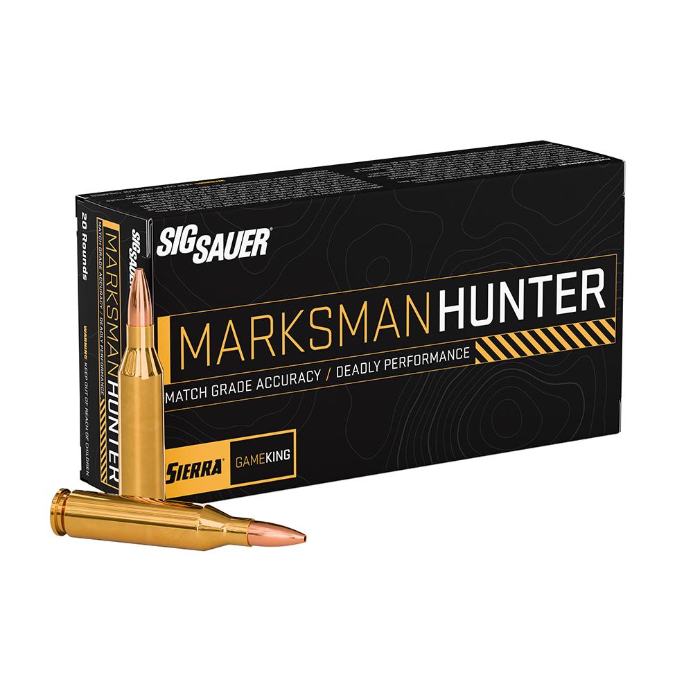 Sig Sauer Marksman Hunter GameKing Rifle Ammunition 7mm Rem Mag 160gr HPBT 20/ct