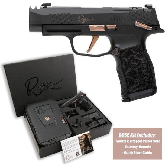 Sig Sauer P365-XL Rose Comp CA Approved Handgun 9mm Luger 10rd Magazines(2) 3.1″ Barrel Manual Safety