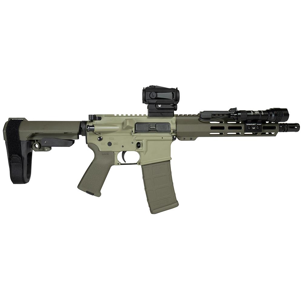 Shark Coast Grassy Knoll AR Pistol Bundle 5.56mm 30rd Magazine 10.5” Threaded Barrel Vortex Sparc Red Dot Streamlight ProTac SBA3 Brace