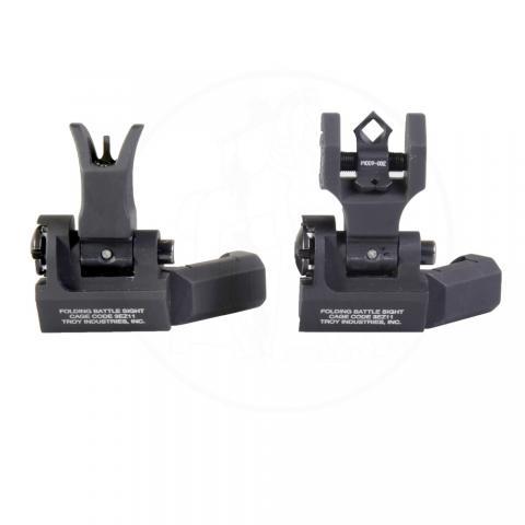 Troy 45-Degree Offset Sight Set – SSIG-45S-MDBT-00 – M4 Front & Dioptic Rear – Black
