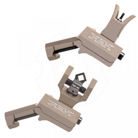 Troy 45-Degree Offset Sight Set – SSIG-45S-MDFT-00 – M4 Front & Dioptic Rear – Flat Dark Earth