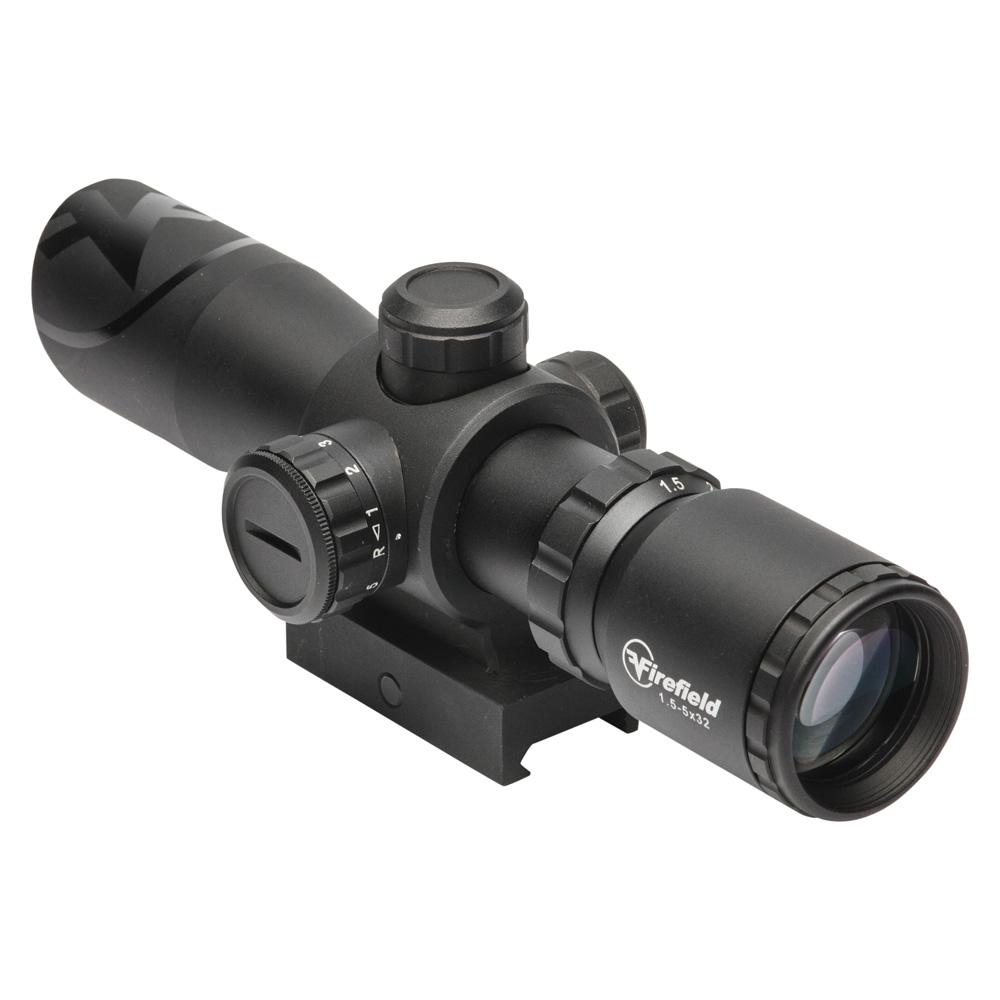 Firefield Barrage Rifle Scope – 1.5-5×32 Illuminated Mil Dot Reticle Black Matte