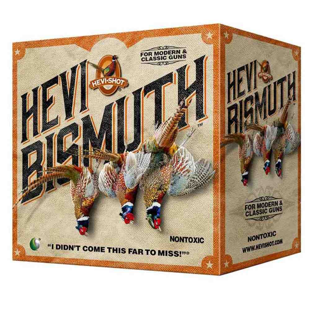 HEVI-Shot HEVI-Bismuth Upland Shotshells 12ga 2-3/4″ 1-1/4oz 1400 fps #5 25/ct