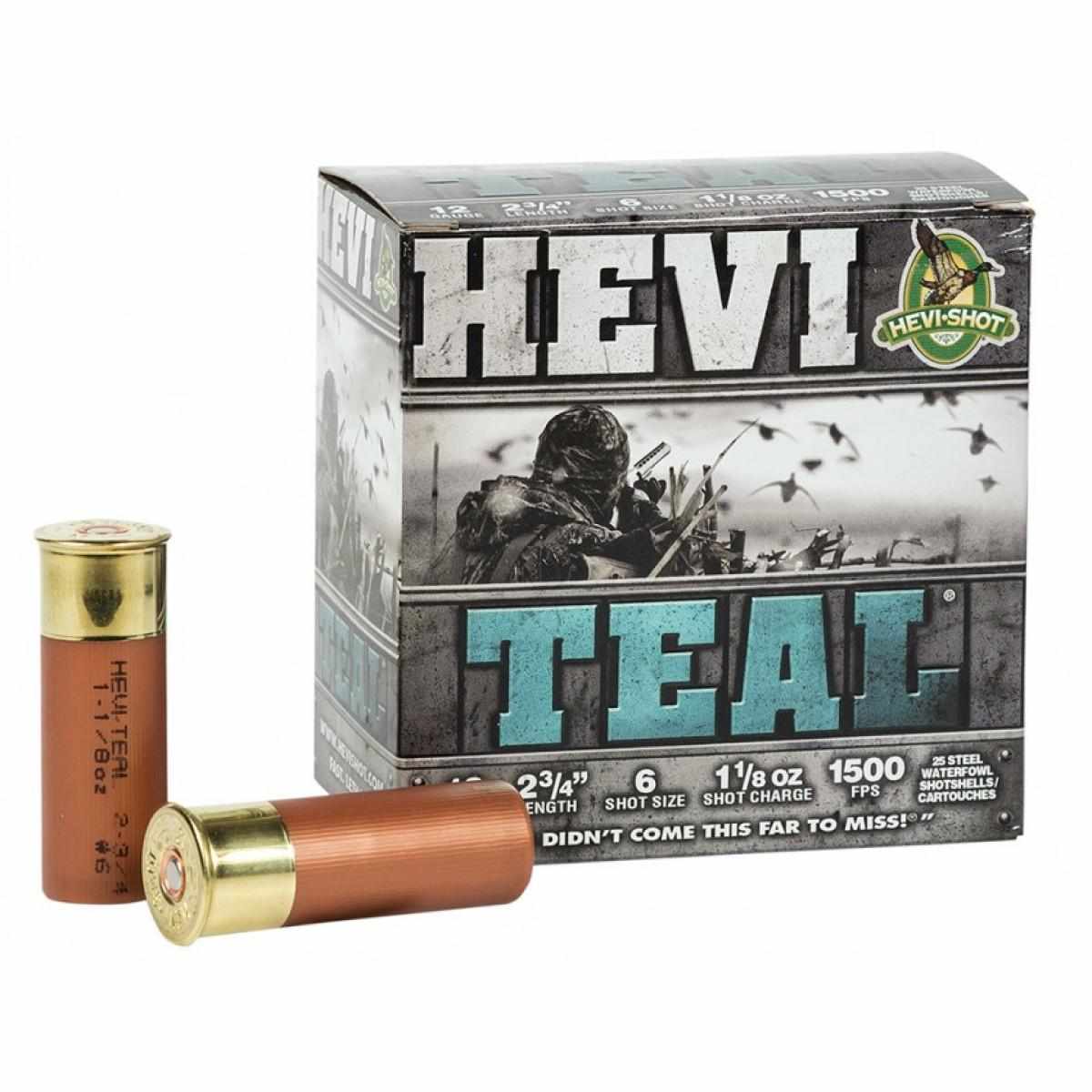 HEVI-SHOT HEVI-Teal Shotshells  20 ga 3″ 7/8oz 1500 fps #6 25/ct