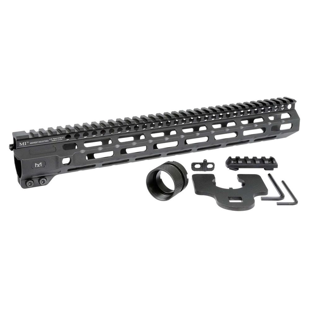 Midwest Industries Combat Rail Free Float Handguard 14″ MLOK Black