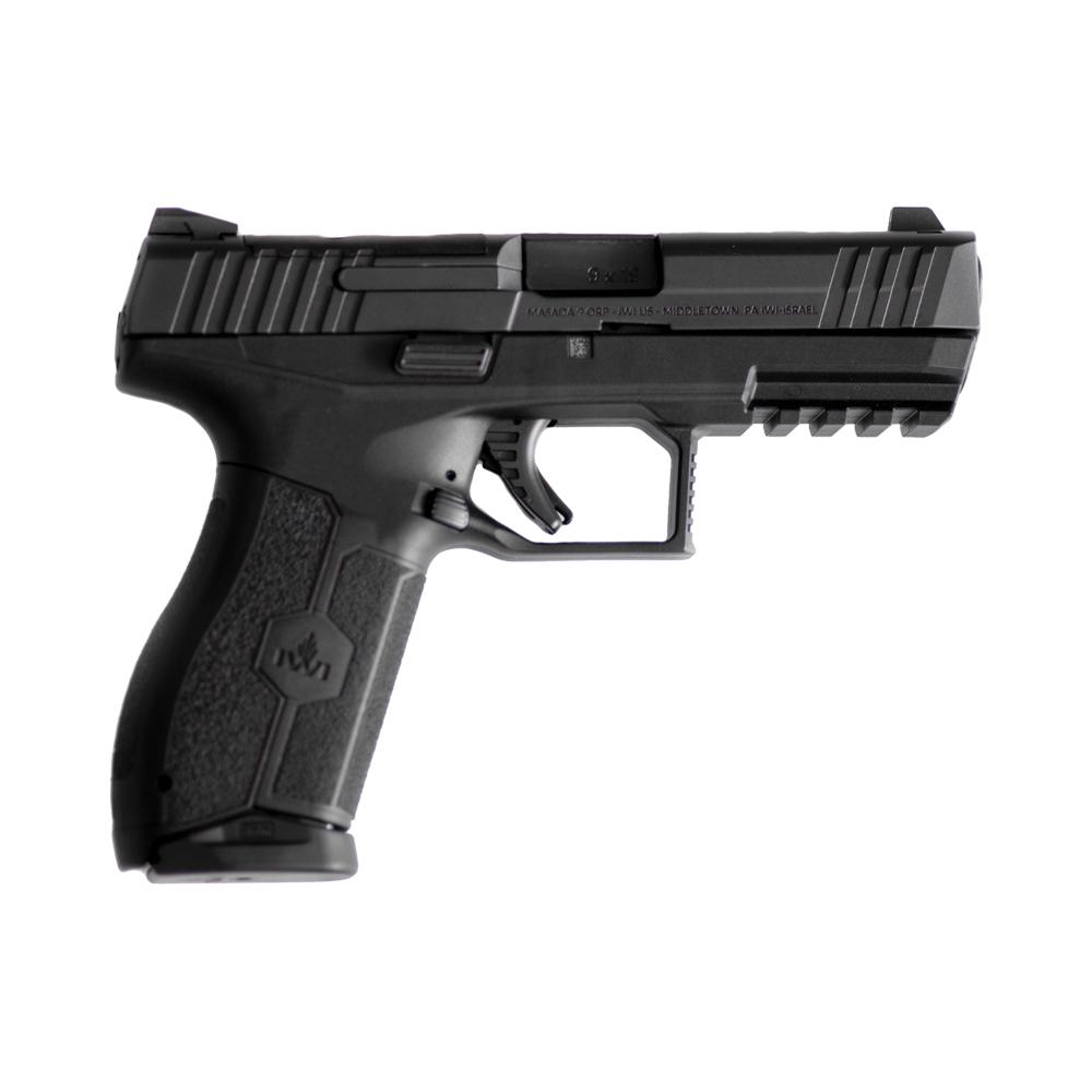 IWI MASADA Pistol 9mm 2 17/rd Magazines 4.1″ Barrel Black 3-Dot Sight Optics Ready