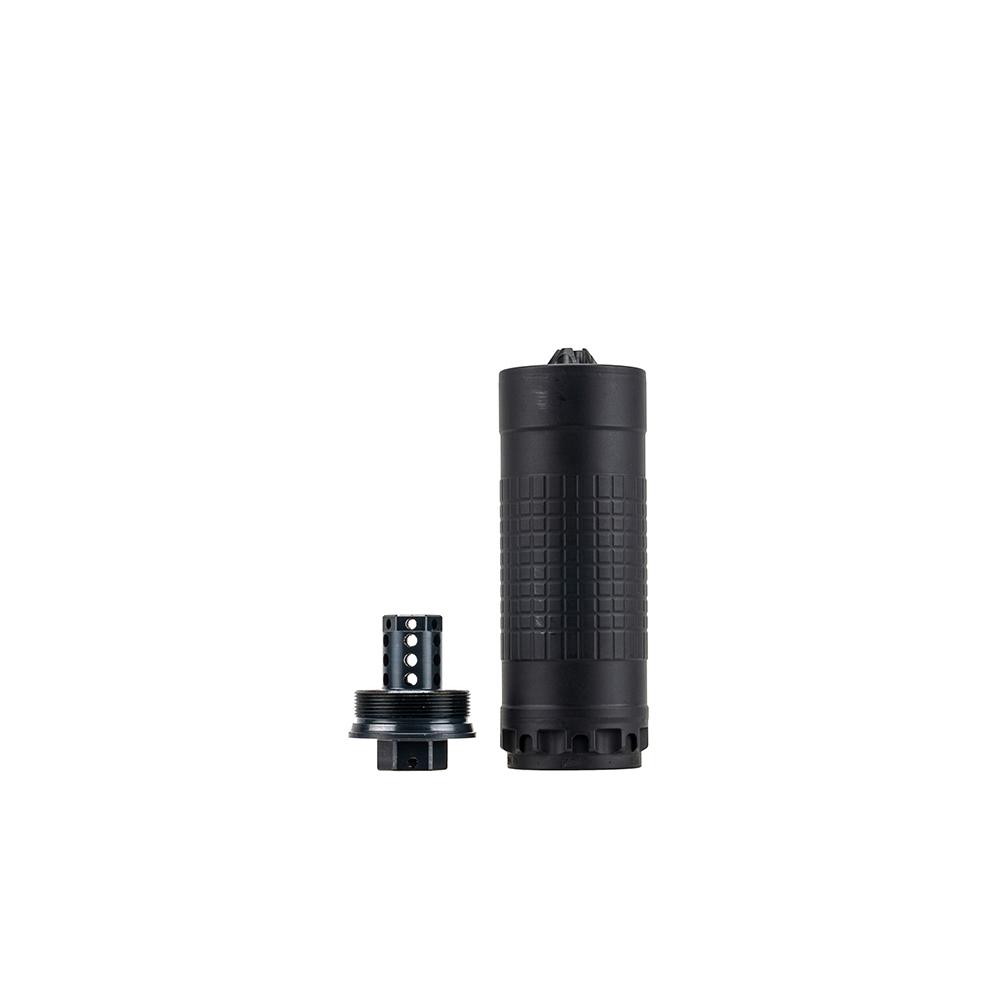 IWI Silencer 6K Direct Thread Suppressor 6mm Nickel Alloy/Stainless Steel 1/2″-28 HUB-T Mount Black