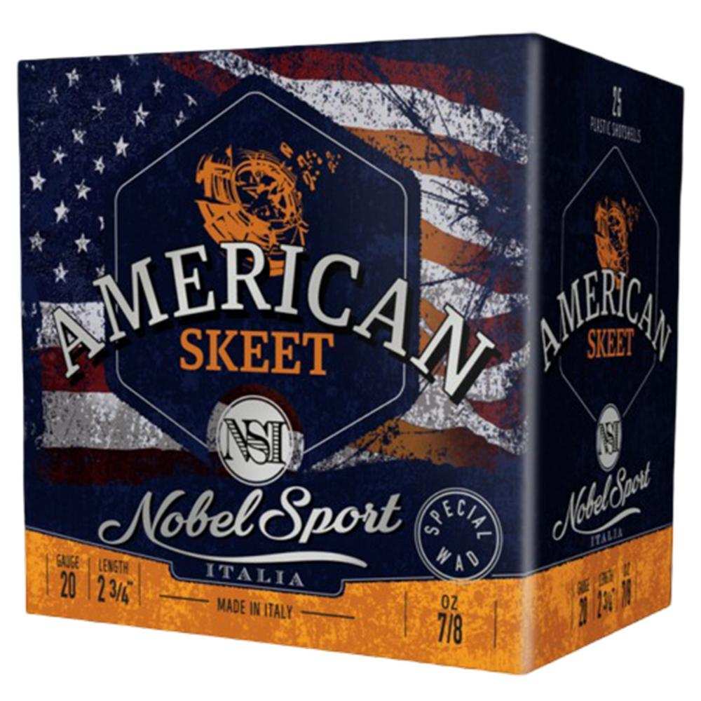 Nobel Sport Target American Trap Shotshells 20ga 2-3/4″ 7/8oz 1200fps #9 25/ct