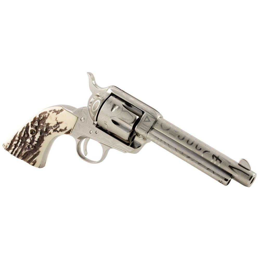 Taylor & Co 1873 Cattle Brand Engraved Handgun .357 Mag 6rd Capacity 5.5″ Barrel Stag Grip