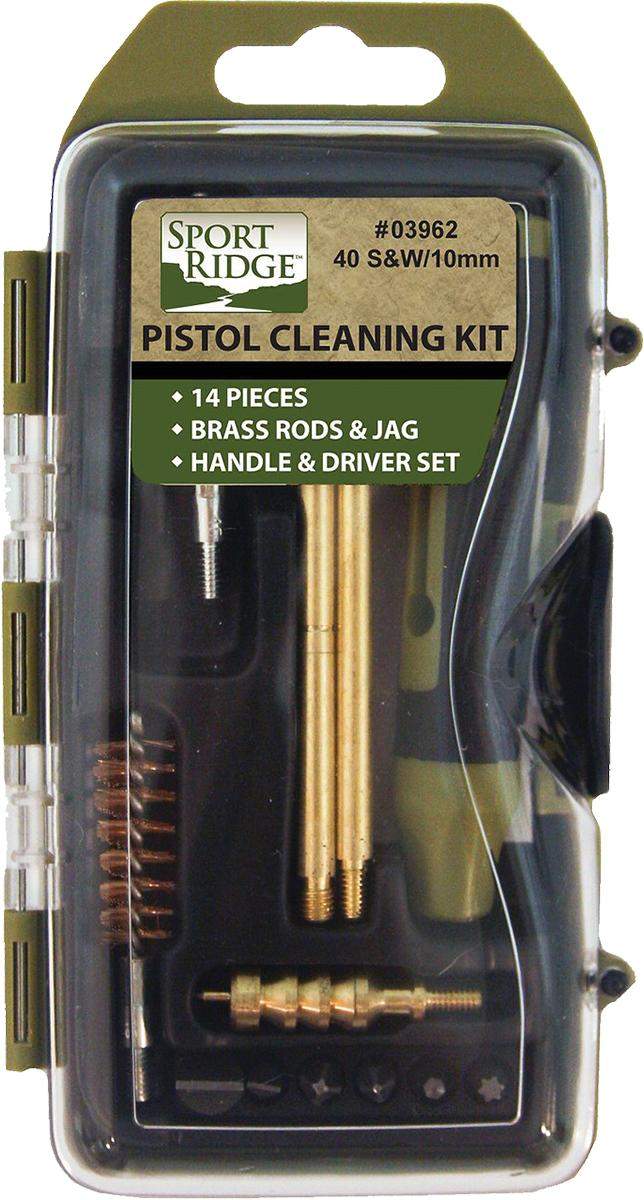 TacShield Sport Ridge 14pc Pistol Cleaning Kit – 40 Cal/10mm Black