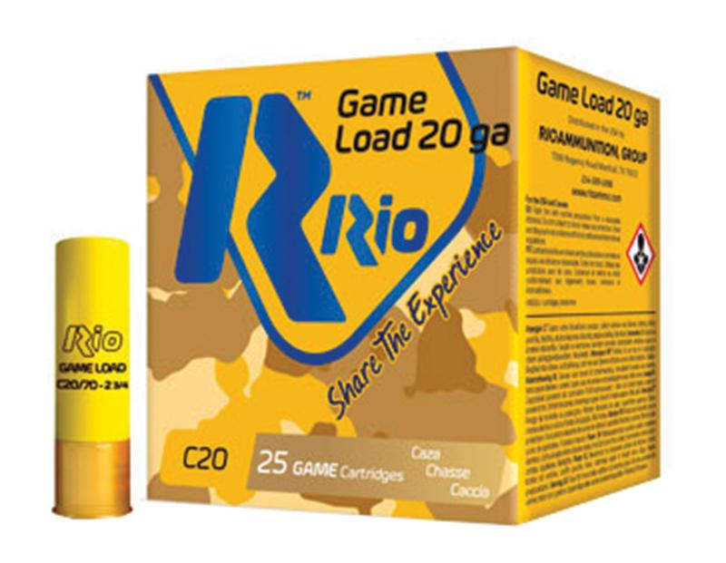 Rio Field Low Recoil Shotshells 20 ga 2-3/4″ 1oz  #7.5 1180 fps 25/ct
