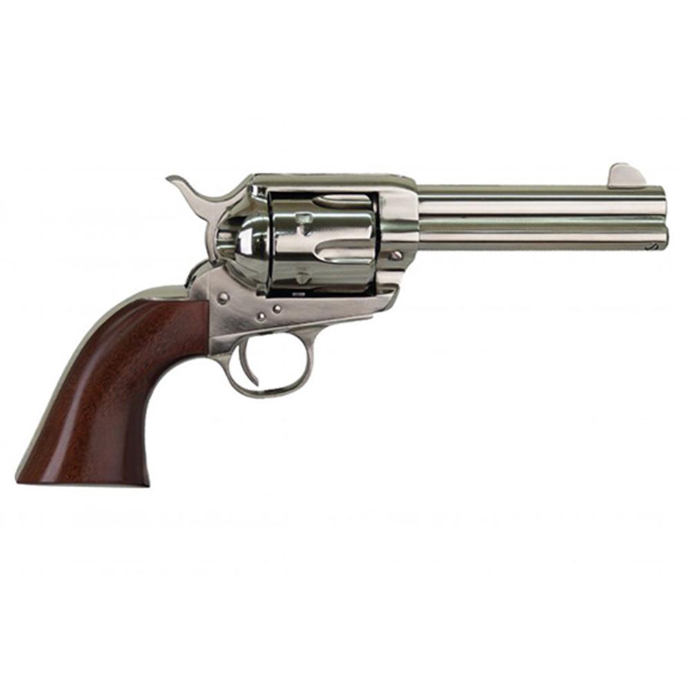 Cimarron Firearms Pistolero Nickel Handgun .22 LR 10rd Capacity 4.75″ Barrel Wood Grips