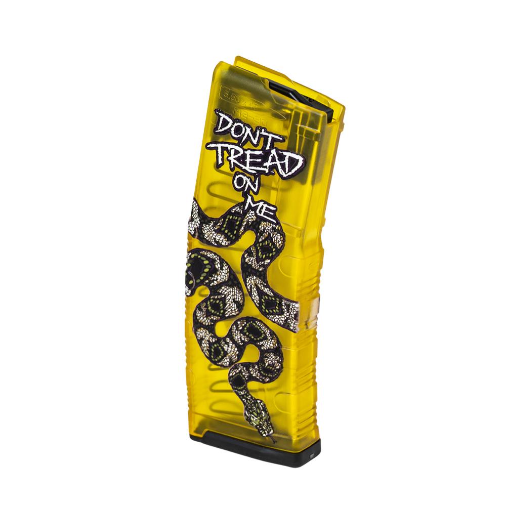Amend2 AR-15 Rifle Magazine Translucent Yellow Don’t Tread On Me 5.56x45mm/.223 Rem 30/rd