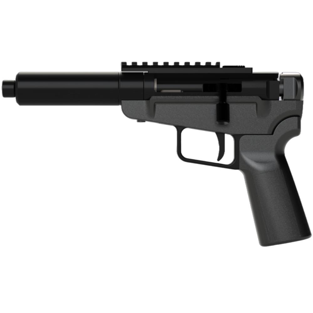 Dark Mountain Arms Stowaway Handgun 5.7×28 Single Shot 5″ 1/2×28 Threaded Barrel Black with Brace Adapter