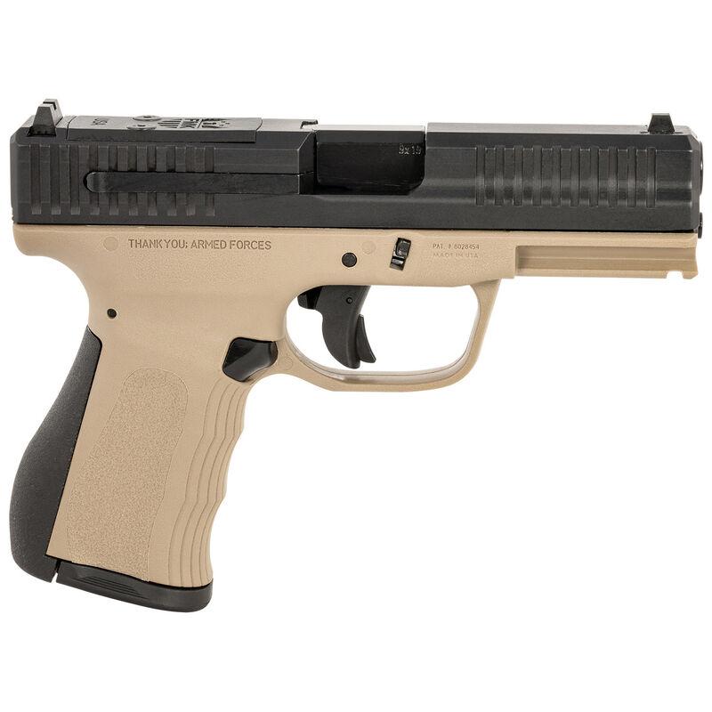 FMK Mach 9 Handgun 9mm Luger 10rd Magazine(1) 4″ Barrel Optic Ready FDE Frame